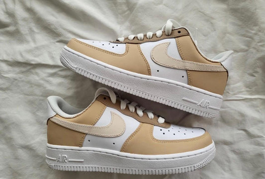 Custom Multi Brown Shade Air Force 1 Sneakers