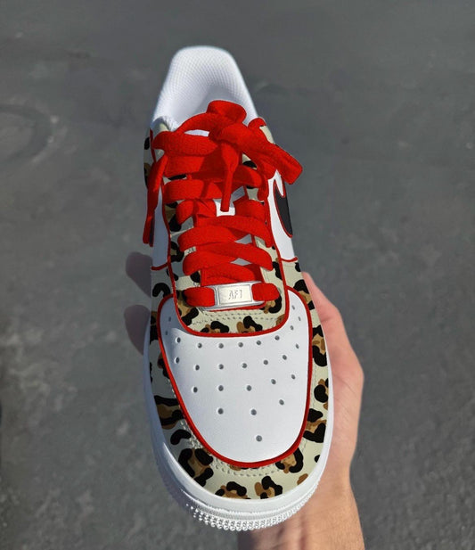 Custom Air Force 1 Sneakers | Cheetah Print