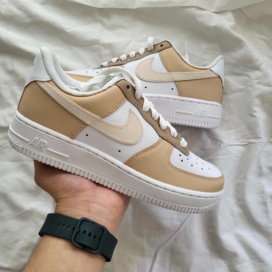 Custom Multi Brown Shade Air Force 1 Sneakers